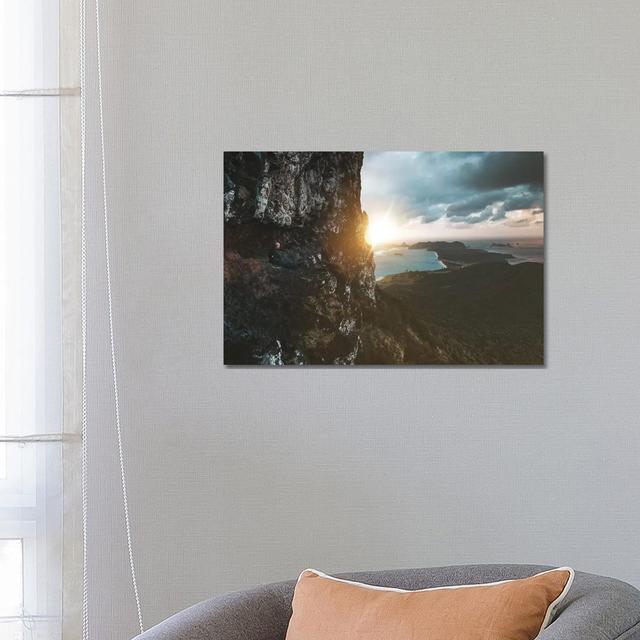 Rocky Island Lookout At Sunset by James Vodicka - Wrapped Canvas Gallery-Wrapped Canvas Giclée Alpen Home Size: 45.72cm H x 66.04cm W on Productcaster.