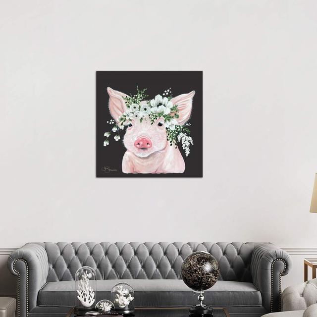 Poppy the Pig by Hollihocks Art - Wrapped Canvas Graphic Art Print Happy Larry Size: 93.98cm H x 93.98cm W x 1.91cm D on Productcaster.