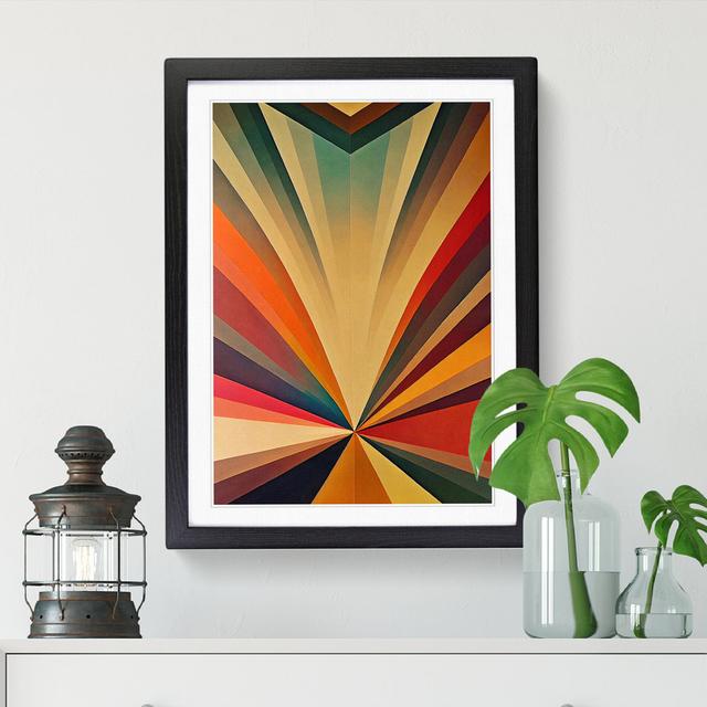 Sunset Art Deco - Print Metro Lane Size: 34cm H x 25cm W x 2cm D, Frame Option: Walnut on Productcaster.