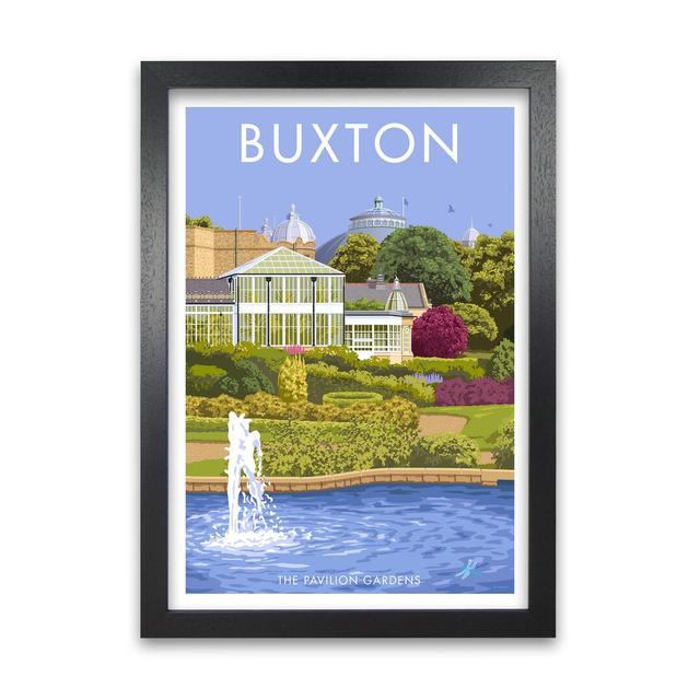 'Derbyshire Buxton' Graphic Art East Urban Home Size: 59.4 cm H x 42 cm W x 5 cm D, Frame Options: Black on Productcaster.