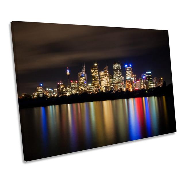 Sydney City Skyline Australia CANVAS WALL ART Print Picture Ebern Designs Size: 61cm H x 91.4cm W x 4cm D on Productcaster.