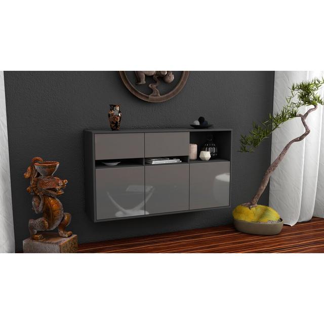 Brice Enterprise Sideboard Brayden Studio Colour (Body/Front): Black/High Gloss Grey on Productcaster.