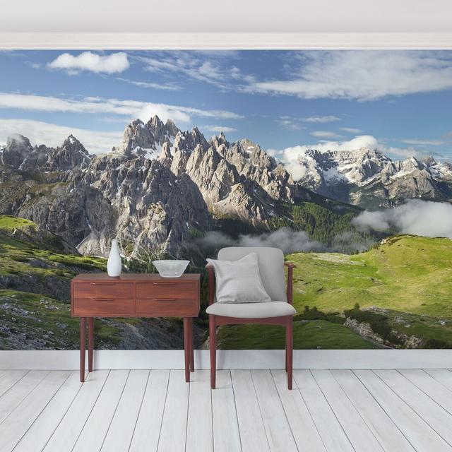 Italian Alps Textured Semi-Gloss Wallpaper Roll East Urban Home Material quality: Standard (110g/m²), Size: 2.88m x 190cm on Productcaster.