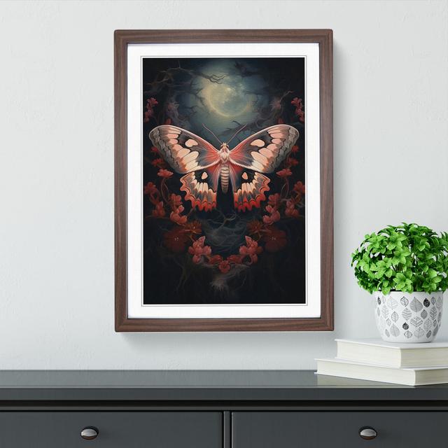 Moth Romanticism Big Box Art Size: 46cm H x 34cm W x 2cm D, Frame Colour: Walnut Framed on Productcaster.