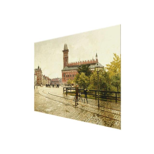 Raadhuspladsen, Copenhagen by Paul Fischer - Painting Print on Glass East Urban Home Size: 60 cm H x 80 cm W on Productcaster.