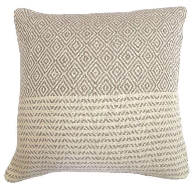 Bendale Geometric Square Throw Pillow Cover World Menagerie Colour: Beige on Productcaster.