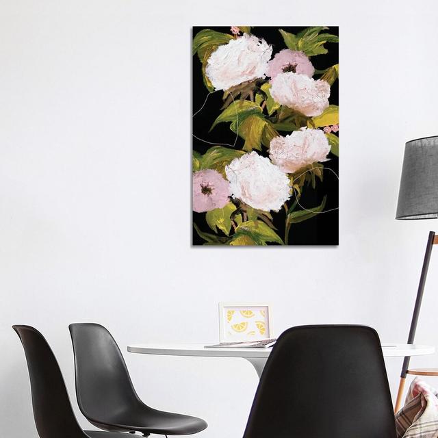 Peonies II by Leigh Viner - Gallery-Wrapped Canvas Giclée on Canvas Rosalind Wheeler Size: 101.6cm H x 66.04cm W x 1.91cm D, Format: Wrapped Canvas on Productcaster.