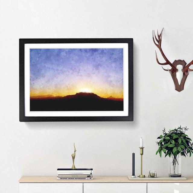 Table Mountain at Sunset - Picture Frame Painting Print East Urban Home Frame Option: Black Framed, Size: 62cm H x 87cm W x 2cm D on Productcaster.