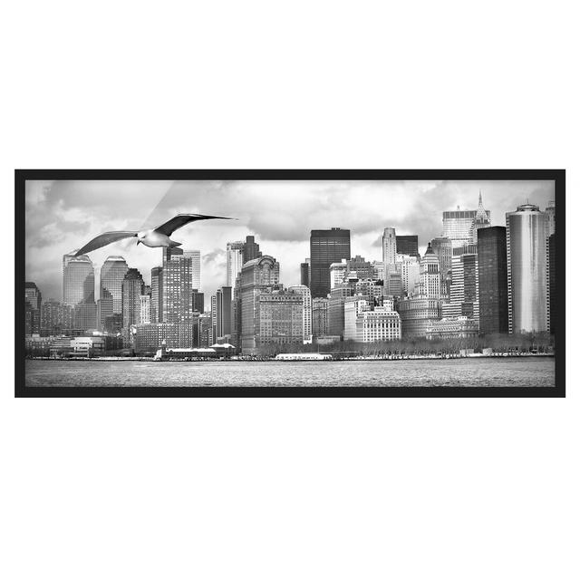 Picture With Frame - No.YK1 New York II - Panorama Landscape - A Highland Dunes Frame Option: Black, Size: 40cm H x 100cm W x 2cm D on Productcaster.