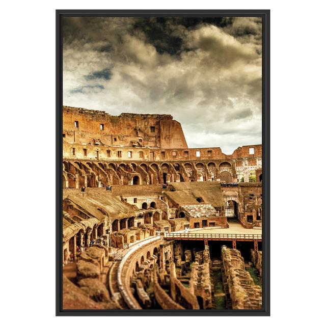 Gerahmtes Wandbild Colloseum in Rom von innen East Urban Home Größe: 100 cm H x 70 cm B on Productcaster.