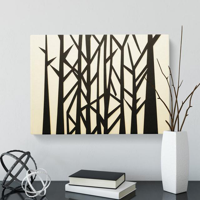 Desirable Abstract Pine Trees - Wrapped Canvas Print 17 Stories Size: 40cm H x 60cm W x 3cm D on Productcaster.