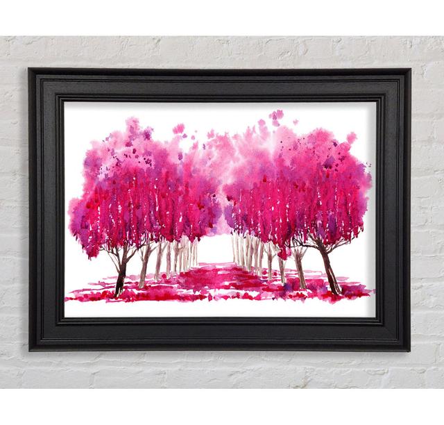 Pink Tree Walk - Single Picture Frame Art Prints Rosalind Wheeler Size: 59.7cm H x 84.1cm W x 8cm D on Productcaster.