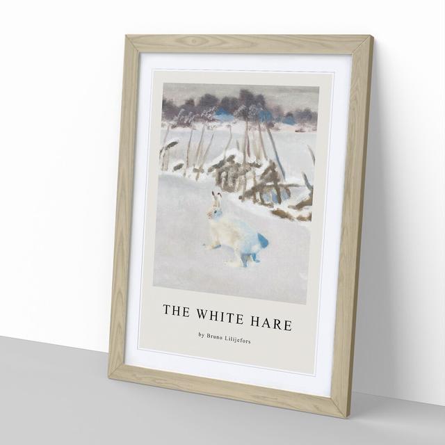 White Hare Vol.2 by Bruno Liljefors - Picture Frame Art Prints East Urban Home Frame Option: Oak Framed, Size: 48cm H x 36cm W x 2cm D on Productcaster.