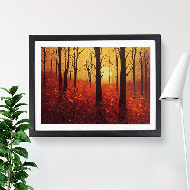 Autumn Forest At Sunset Vol.5 - Picture Frame Graphic Art Alpen Home Frame Colour: Black, Size: 25cm H x 34cm W on Productcaster.