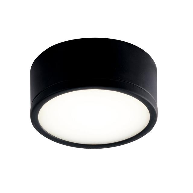 1-Light 11.4cm LED Flush Mount InTec Fixture Finish: Black on Productcaster.