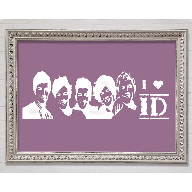 Music Quote I Love 1 Direction Dusty Pink Framed Print Happy Larry Size: 29.7cm H x 42cm W x 3cm D on Productcaster.