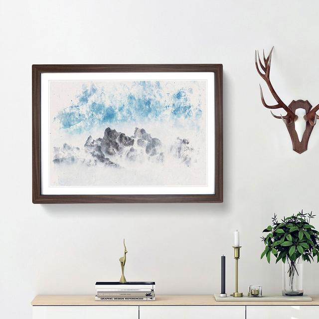 Mist over the Sea in Portugal - Picture Frame Graphic Art Print East Urban Home Size: 62cm H x 87cm W x 2cm D, Frame Option: Walnut Framed on Productcaster.