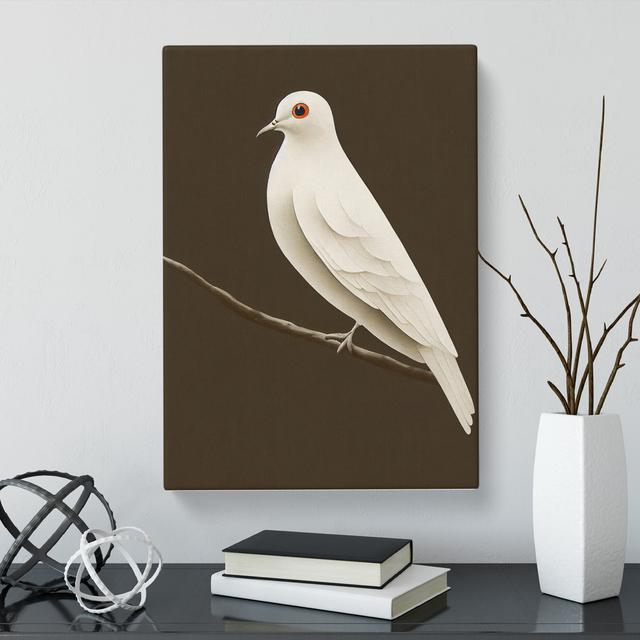 Ardi Dove Bird Resting - Wrapped Canvas Print Marlow Home Co. Frame Option: Canvas, Size: 50cm H x 35cm W x 3cm D on Productcaster.