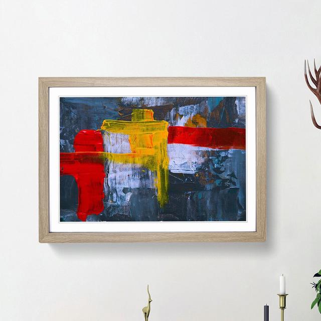 Abstract Art Painting Vol.320 by S.Johnson - Picture Frame Painting Print East Urban Home Frame Option: Oak Framed, Size: 27cm H x 36cm W x 2cm D on Productcaster.