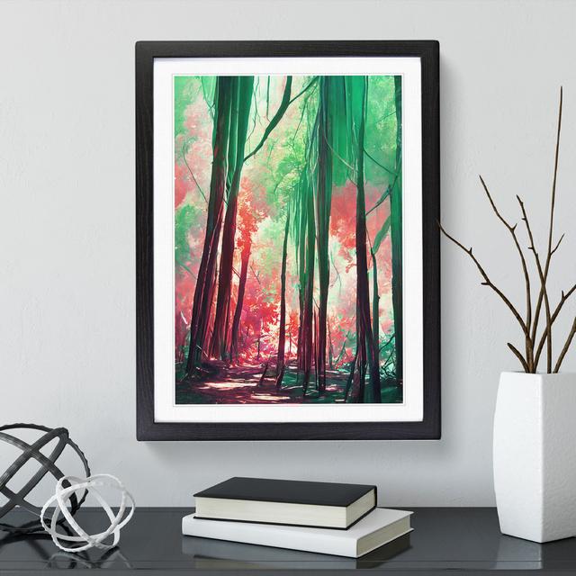 Artful Forest No.1 Abstract - Single Picture Frame Painting Alpen Home Size: 64cm H x 46cm W x 2cm D, Frame Colour: Black Framed on Productcaster.