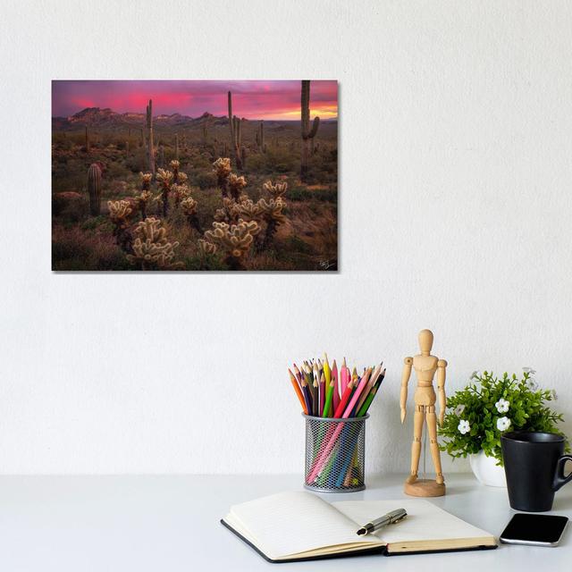 Dance Of The Desert by Peter Coskun - Floater Frame Print on Canvas Rosalind Wheeler Format: Wrapped Canvas, Size: 20.32cm H x 30.48cm W x 1.91cm D on Productcaster.