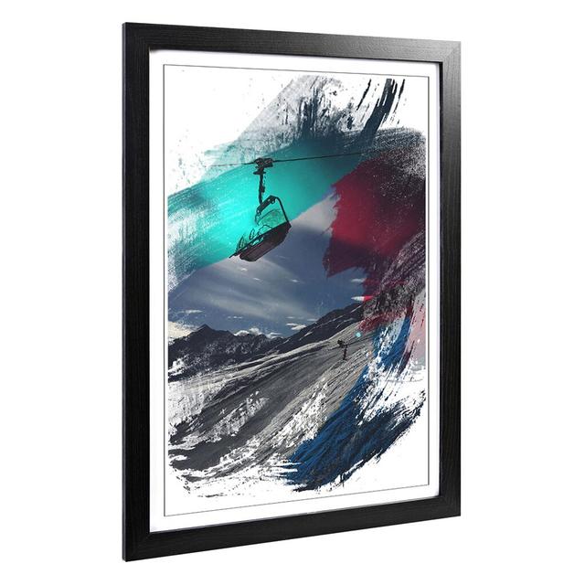 'Ski Lift Skiing Snowboarding Alps' Framed Art Print East Urban Home on Productcaster.