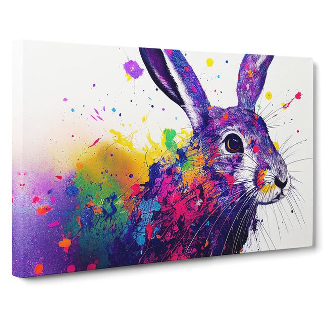 Hare Splash Vol.4 Abstract - Wrapped Canvas Graphic Art Brambly Cottage Size: 35cm H x 50cm W x 3cm D on Productcaster.