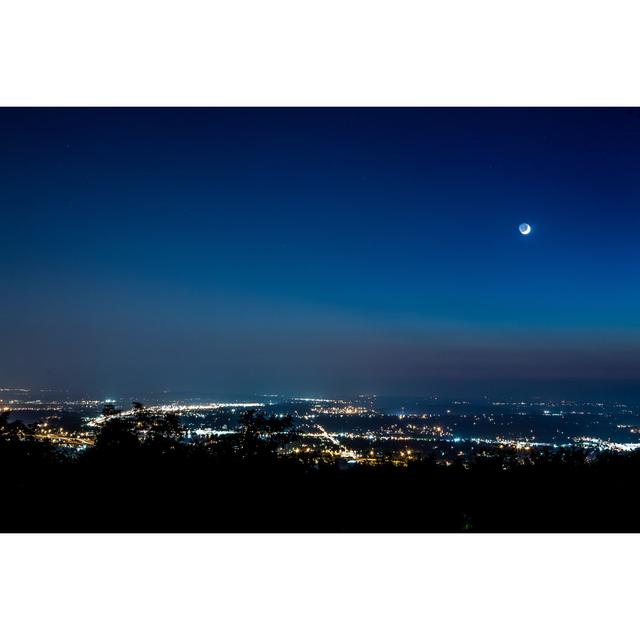 Consalvo Moonrise Over A City by Benjaminjk - Print Latitude Run Size: 51cm H x 76cm W x 3.8cm D on Productcaster.