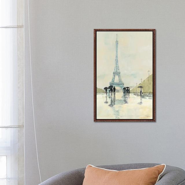 April In Paris Fleur De Lis Living Format: Classic Wood Floater Framed, Size: 66.04cm H x 45.72cm W x 3.81cm D on Productcaster.