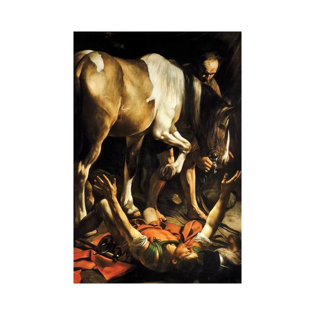 The Conversion of St. Paul, 1601 by Michelangelo Merisi da Caravaggio - Wrapped Canvas Painting Brambly Cottage Size: 45.72cm H x 30.48cm W x 1.91cm D on Productcaster.