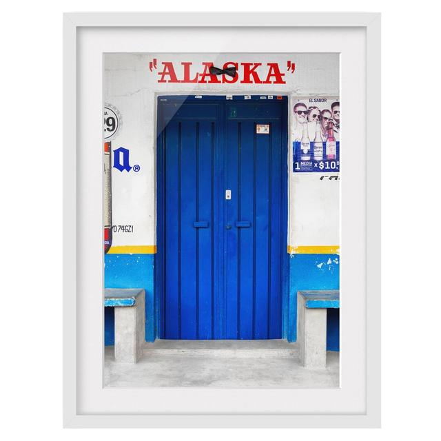 Alaska Blue Bar Framed Photographic Art Print East Urban Home Frame Options: Matt white, Size: 70cm H x 50cm W on Productcaster.