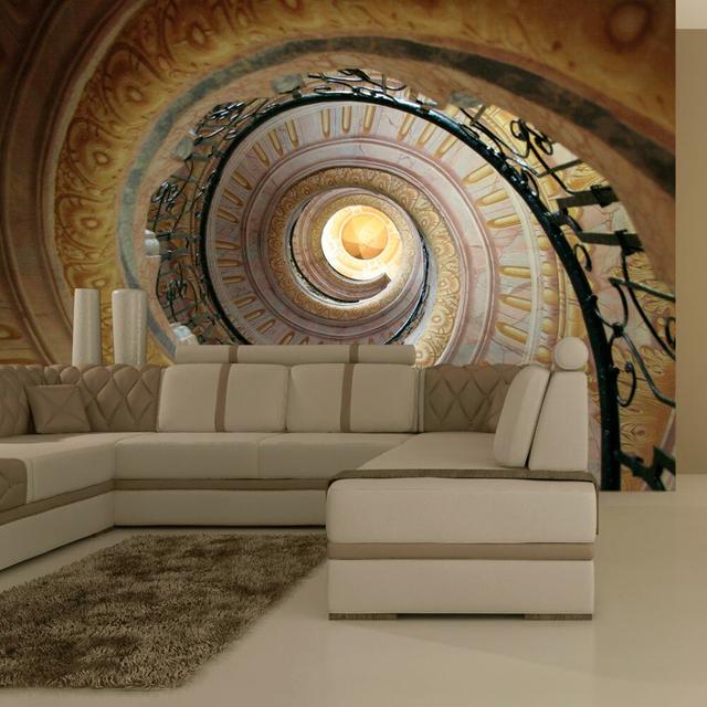 Decorative Spiral Stairs 1.93m x 250cm Wallpaper East Urban Home Size: 200 cm x 154 cm on Productcaster.