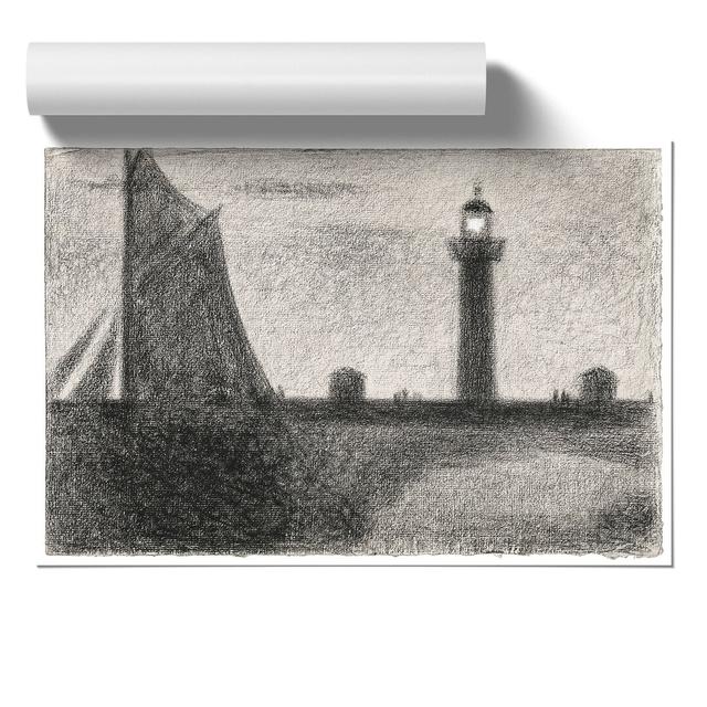 Lighthouse At Honfleur by Georges Seurat - No Frame Painting East Urban Home Size: 42cm H x 59cm W x 0.1cm D on Productcaster.