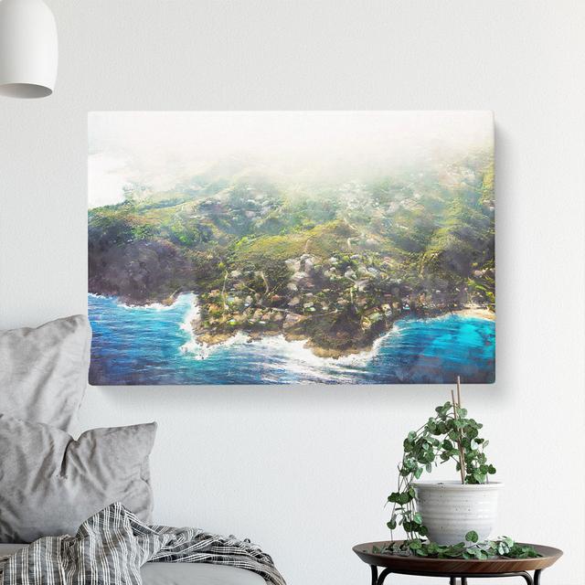 Skyline View of Corsica - Wrapped Canvas Painting East Urban Home Size: 40cm H x 60cm W x 3cm D on Productcaster.