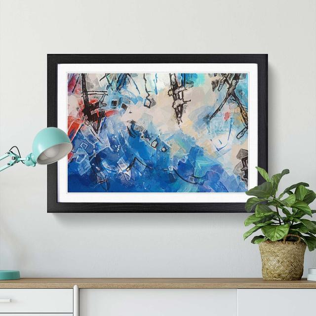 Way for a Moment in Abstract - Picture Frame Graphic Art Print East Urban Home Frame Option: Black, Size: 60cm H x 91cm W x 2cm D on Productcaster.