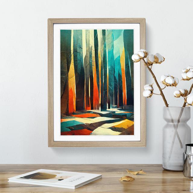 XV1022-315X Abstract Forest No.6 - Single Picture Frame Print Metro Lane Size: 46cm H x 34cm W x 2cm D, Format: Oak on Productcaster.