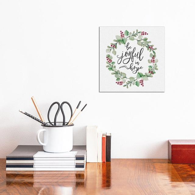 Cozy Christmas Wreath III by hartworks - Wrapped Canvas Graphic Art Happy Larry Size: 30.48cm H x 30.48cm W x 1.91cm D on Productcaster.