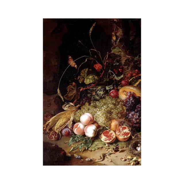 Still-Life With Fruit And Insects by Rachel Ruysch - Wrapped Canvas Painting Rosalind Wheeler Size: 66.04cm H x 45.72cm W x 3.81cm D on Productcaster.