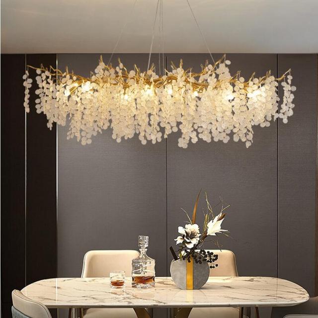 Spangle, New Luxury Chandelier For Dinning Room Mercer41 Size: 50" H x 100" W x 40" D on Productcaster.