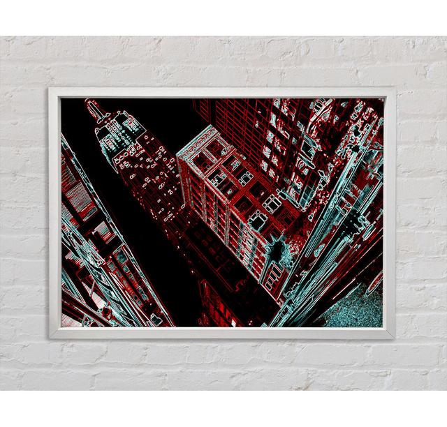 New York Broadway - Single Picture Frame Art Prints on Canvas Bright Star Size: 84.1cm H x 118.9cm W x 3.3cm D on Productcaster.