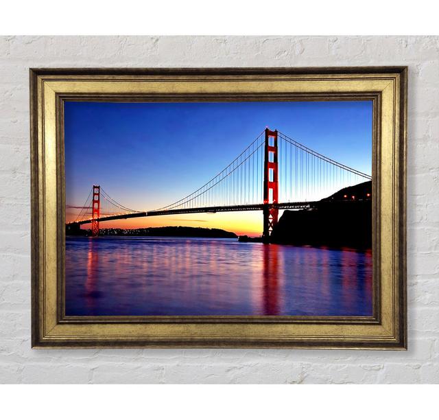 San Francisco Golden Gate Bridge Sunrise - Single Picture Frame Art Prints Brayden Studio Size: 84.1cm H x 142.2cm W x 8cm D on Productcaster.