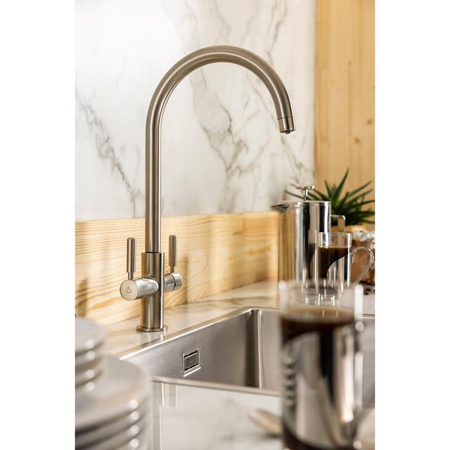 Abode Hotek Slimline 3-in-1 Hot Water Tap Abode Finish: Nickel on Productcaster.