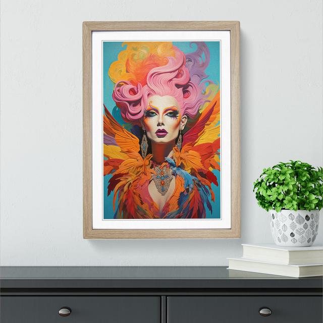 Drag Queen Symbolism - Single Picture Frame Print on Wood Rosdorf Park Size: 46cm H x 34cm W, Format: Oak Framed on Productcaster.