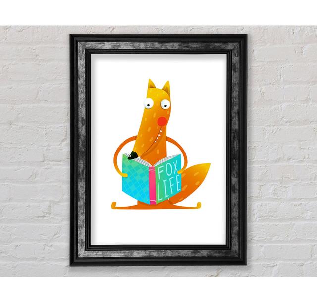 Fox Life - Single Picture Frame Print Zoomie Kids Size: 60cm H x 42cm W x 8cm D, Format: Silver Black Framed Paper on Productcaster.