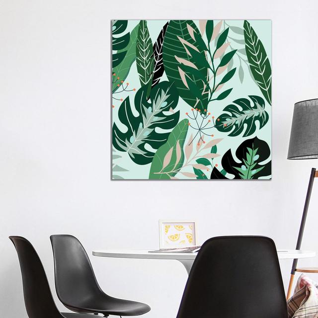 Mint Leaves I by Kimberly Allen - Wrapped Canvas Print 17 Stories Size: 93.98cm H x 93.98cm W x 1.91cm D on Productcaster.