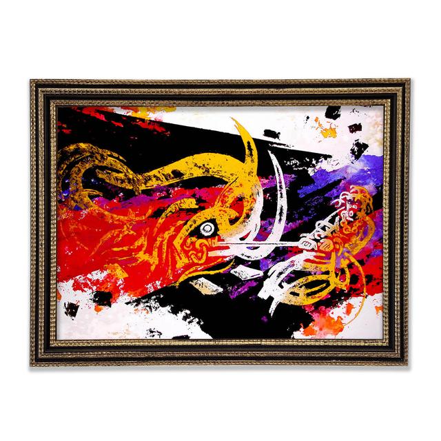 Tibetan Art Dragon Slayer Framed Print Ivy Bronx Size: 59.7cm H x 84.1cm W x 3cm D on Productcaster.