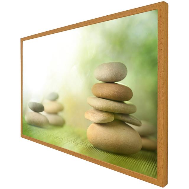 Wherry Rock Garden - Single Picture Frame Art Prints Latitude Run Size: 51cm H x 76cm W x 4cm D, Frame Option: Oak Framed on Productcaster.