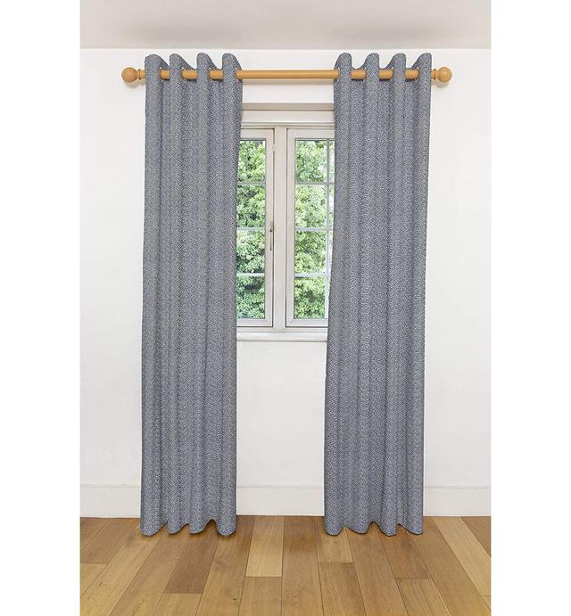 Ebern Designs Acapulco Curtains 2 Panels | Black & White Aztec Geometric Design Made To Order Curtains & Drapes | Cotton Eyelet Fully Lined (Set of 2) on Productcaster.