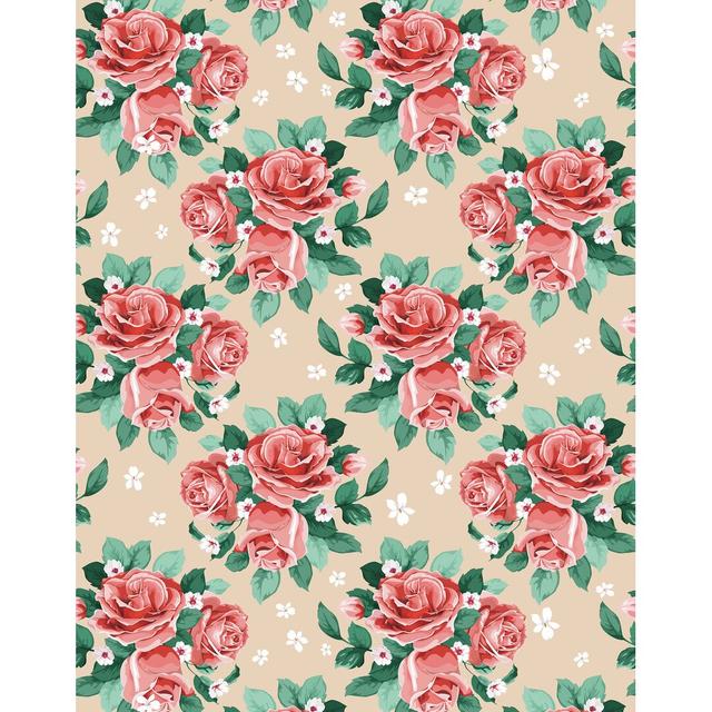 Vibrant Floral Wallpaper Rosalind Wheeler Colour: Beige on Productcaster.