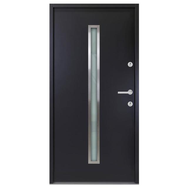 Baelin Aluminum Front Doors Dakota Fields Door Size: 110 x 207.5cm on Productcaster.